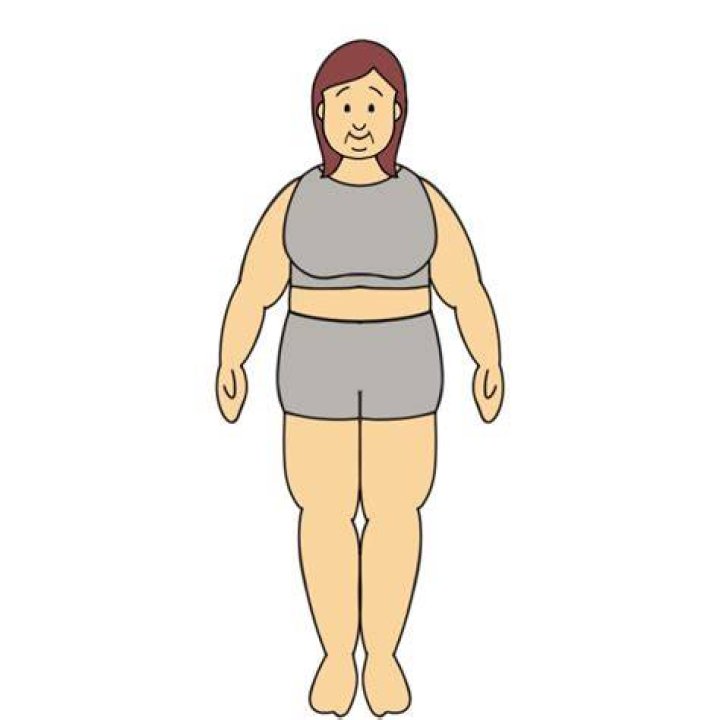 164cm 53kgの標準的な体型イメージを示すシルエット