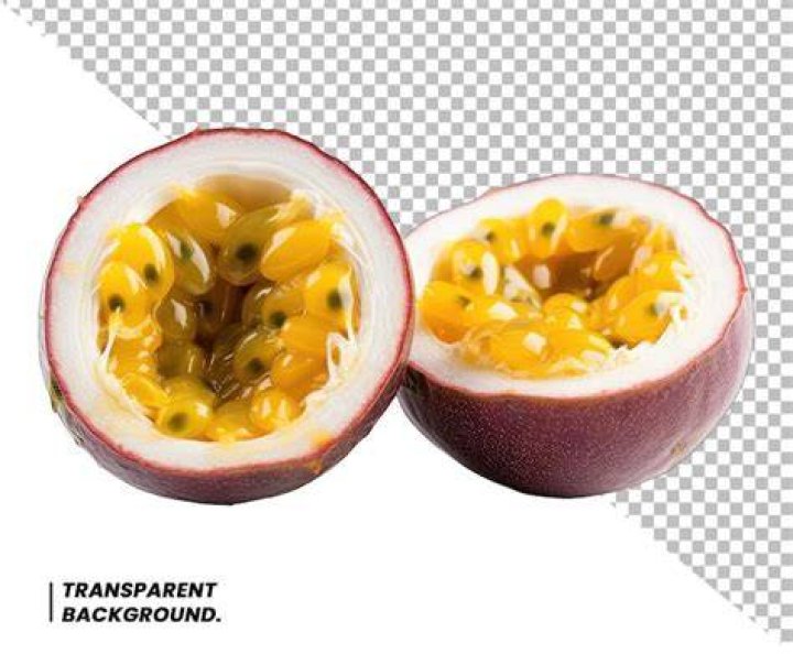 Fruto do maracujá inteiro destacando a casca grossa e a base
